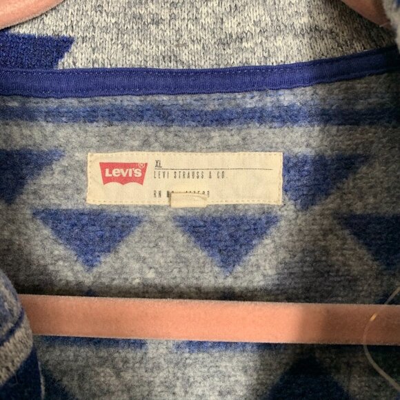 Levi's Southwestern Aztec Button Up Cardigan Shawl Sweater Multicolor Men's XL - Picture 6 of 9